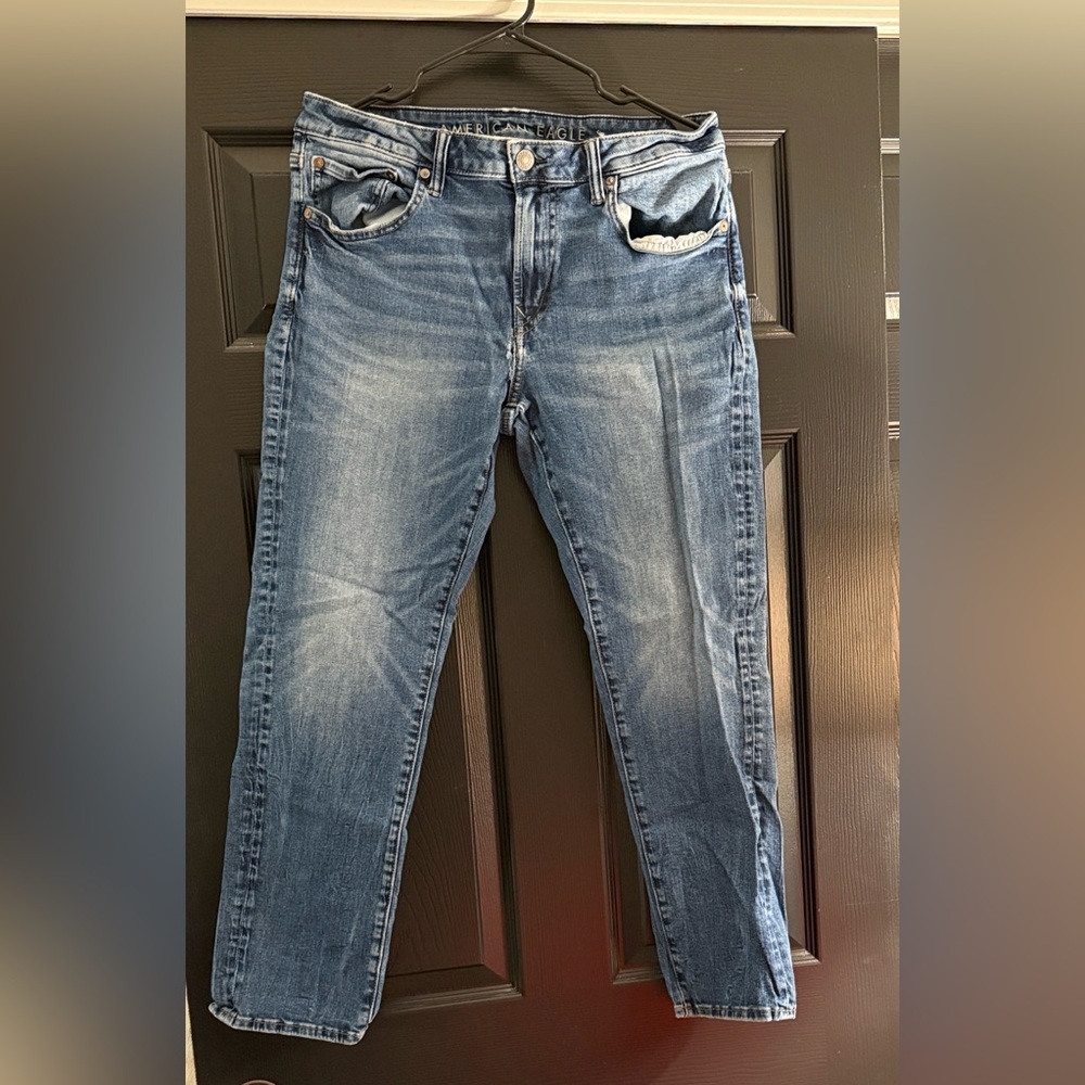 Men's American Eagle Outfitters Blue Slim Straight Jeans 34x30